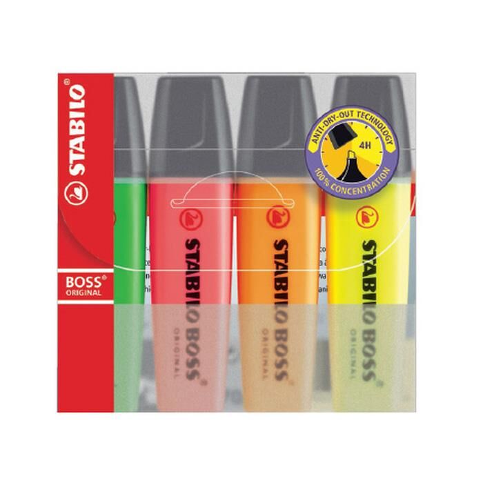 Stabilo Boss Original Fosforlu Kalem 4lü Set