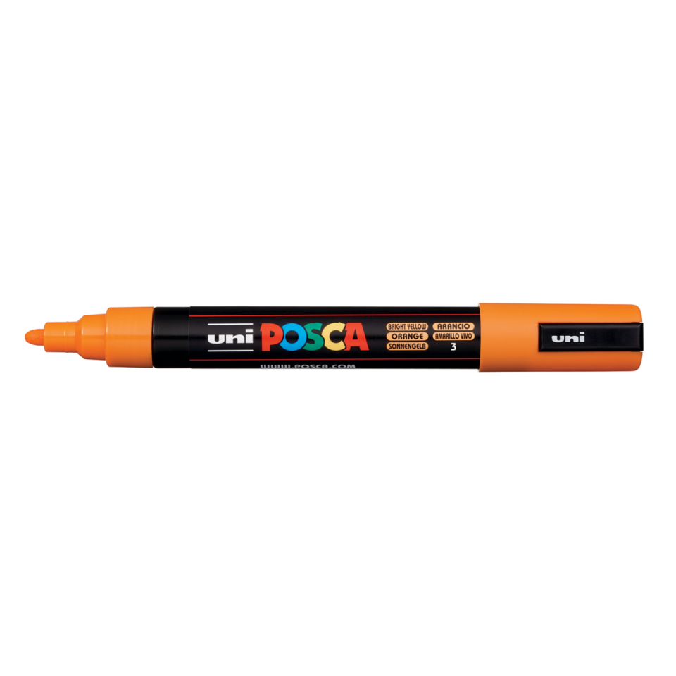 Uni Posca Su Bazlı Poster Markörü (1.8-2.5) Parlak Sarı