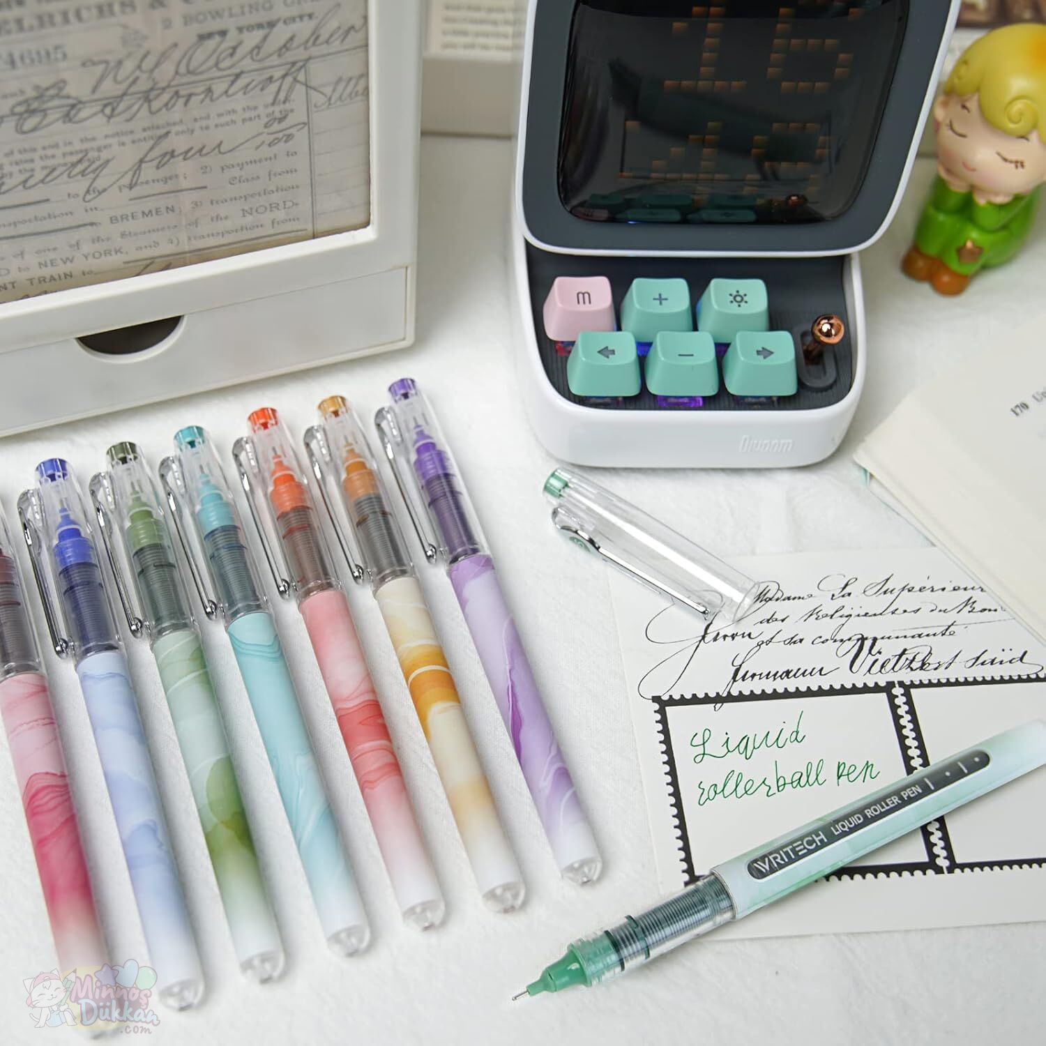 Writech Liquid Ink Roller Kalem - Burgundy