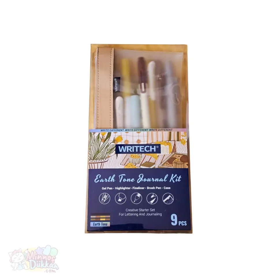 Writech Journaling Set 9 Renk Kalem Set - Earth Tone