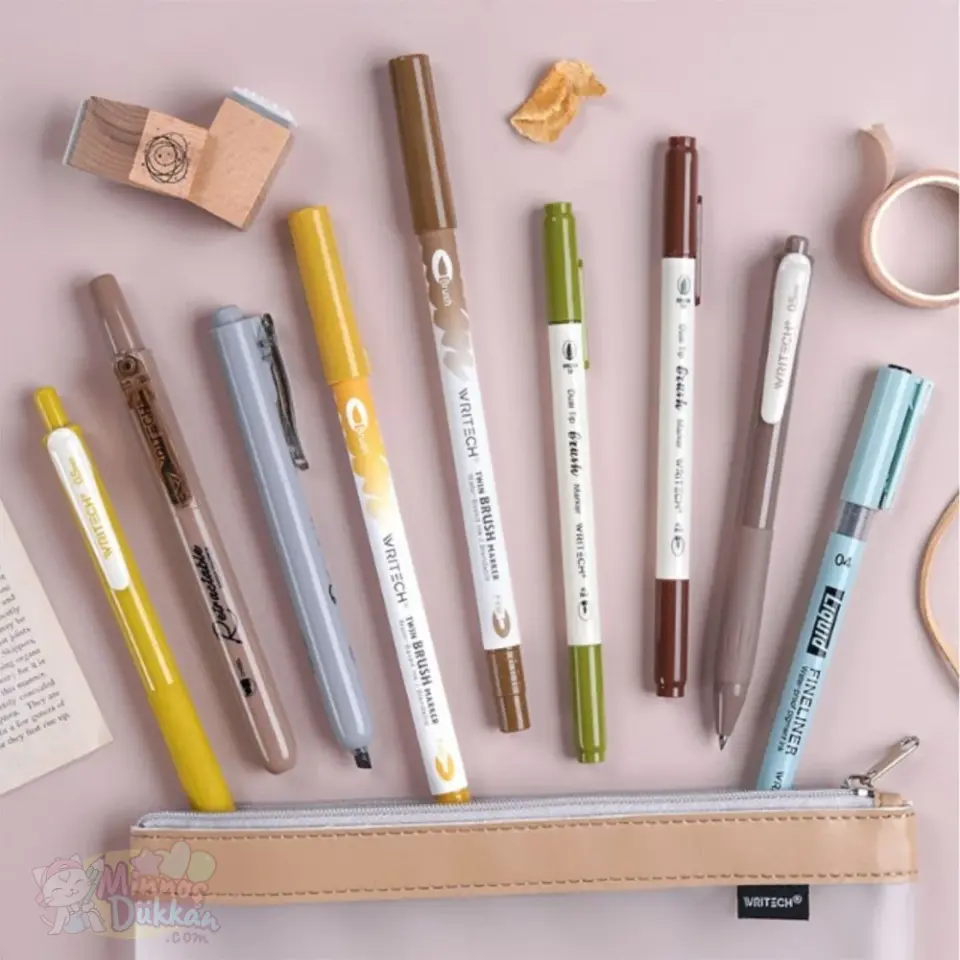 Writech Journaling Set 9 Renk Kalem Set - Earth Tone