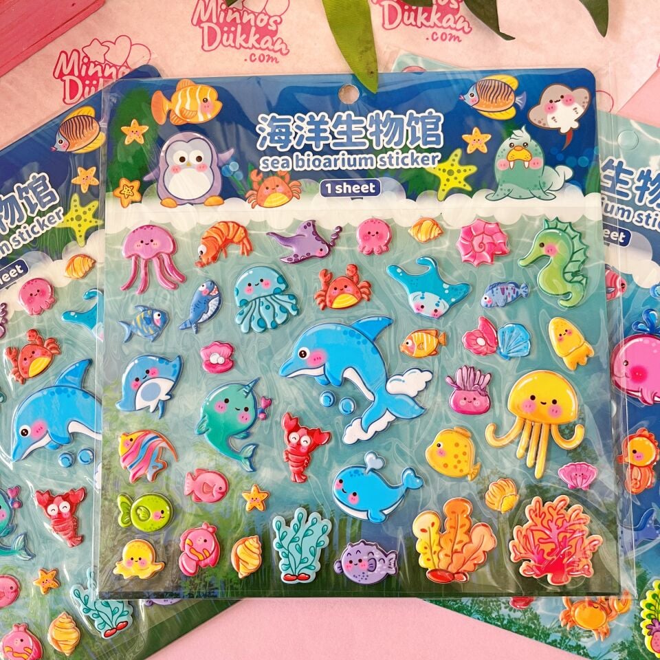 Deniz Canlıları Askılı Sticker