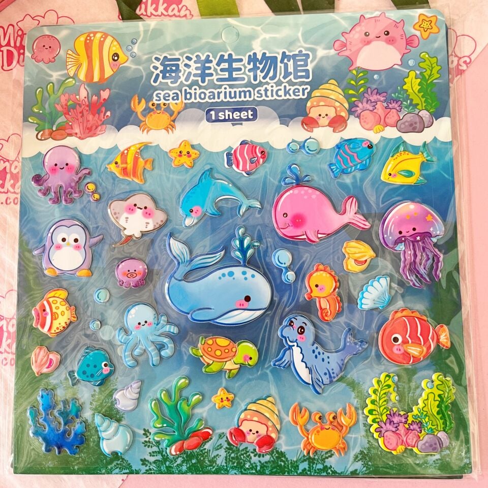 Deniz Canlıları Askılı Sticker