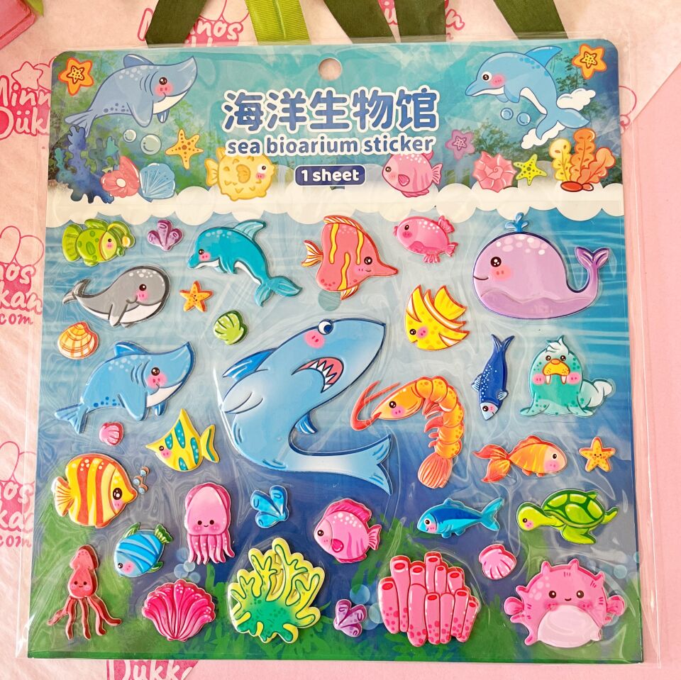 Deniz Canlıları Askılı Sticker