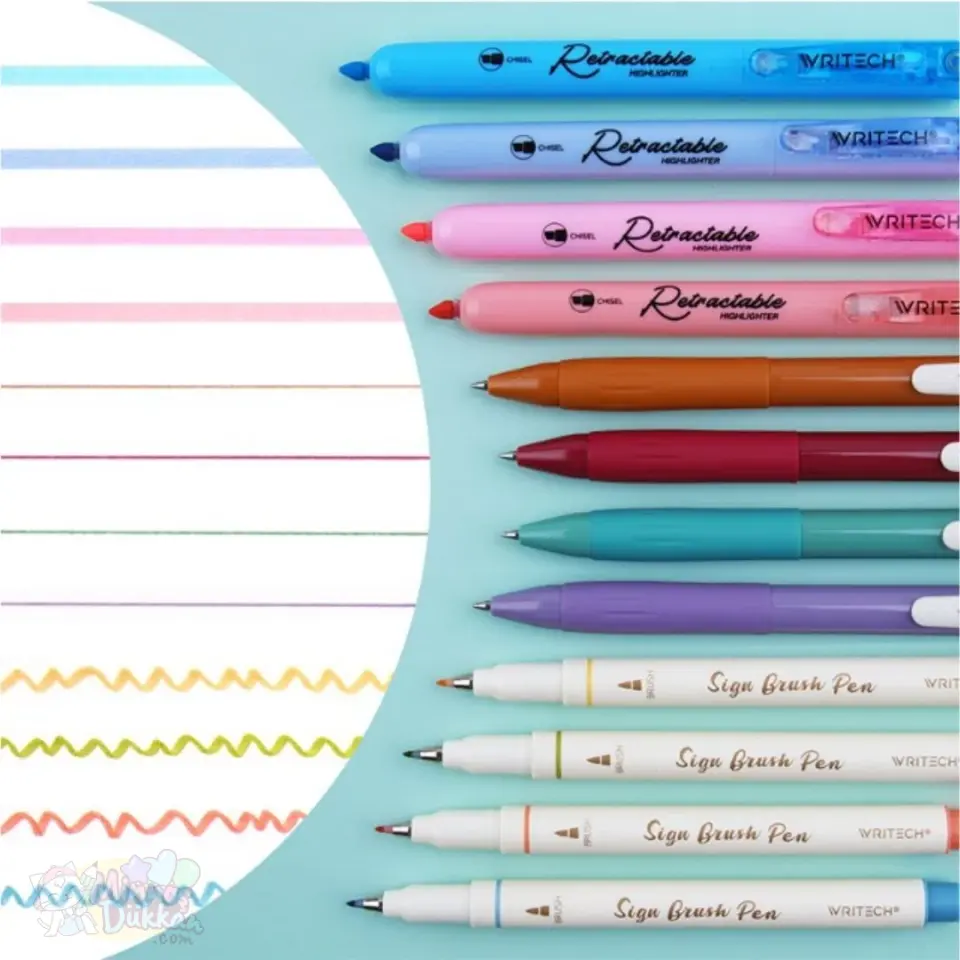 Writech Journaling Set 12 Renk Kalem Set - Mild Colors