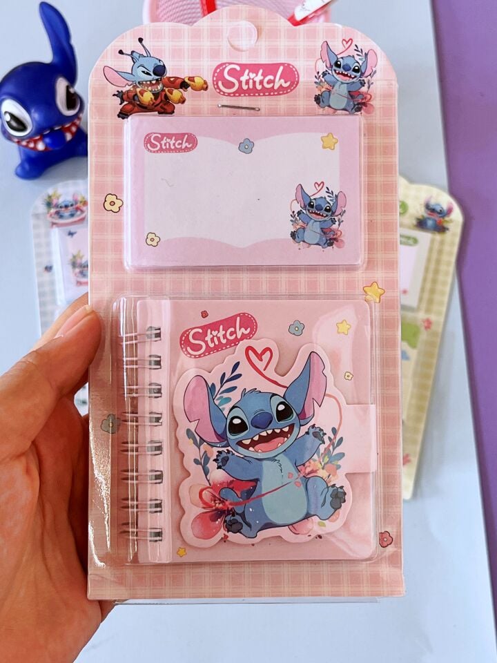 Kuromi Stitch İkili Not Defteri Postit Seti