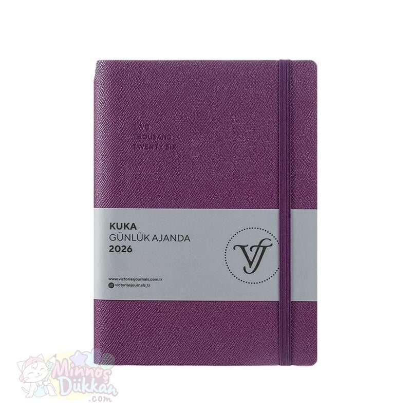 Vj Kuka Günlük Ajanda 2026 - A5 - 416 Sayfa - Mor