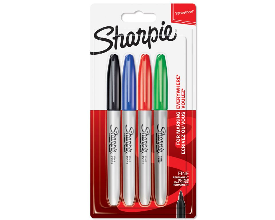 Sharpie Fine Permanent Markör 4lü Ana Renkler