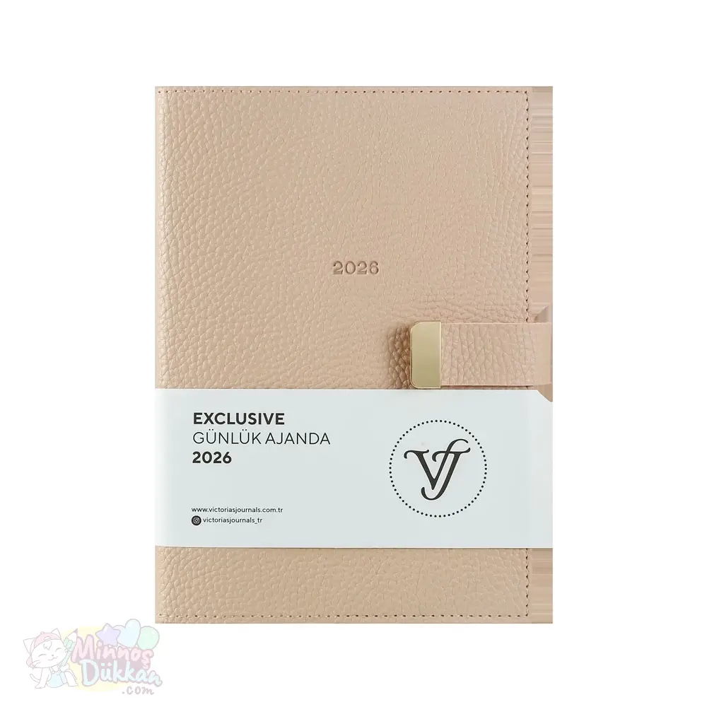 Vj Executive Günlük Ajanda 2026 - A5 - 416 Sayfa - Pembe