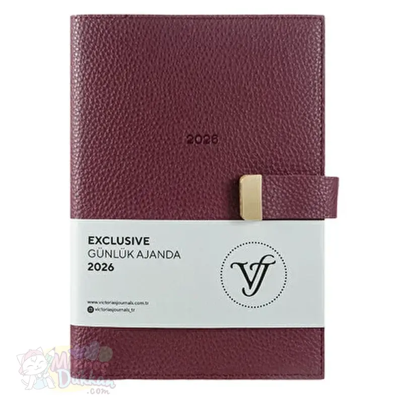 Vj Executive Günlük Ajanda 2026 - A5 - 416 Sayfa - Bordo