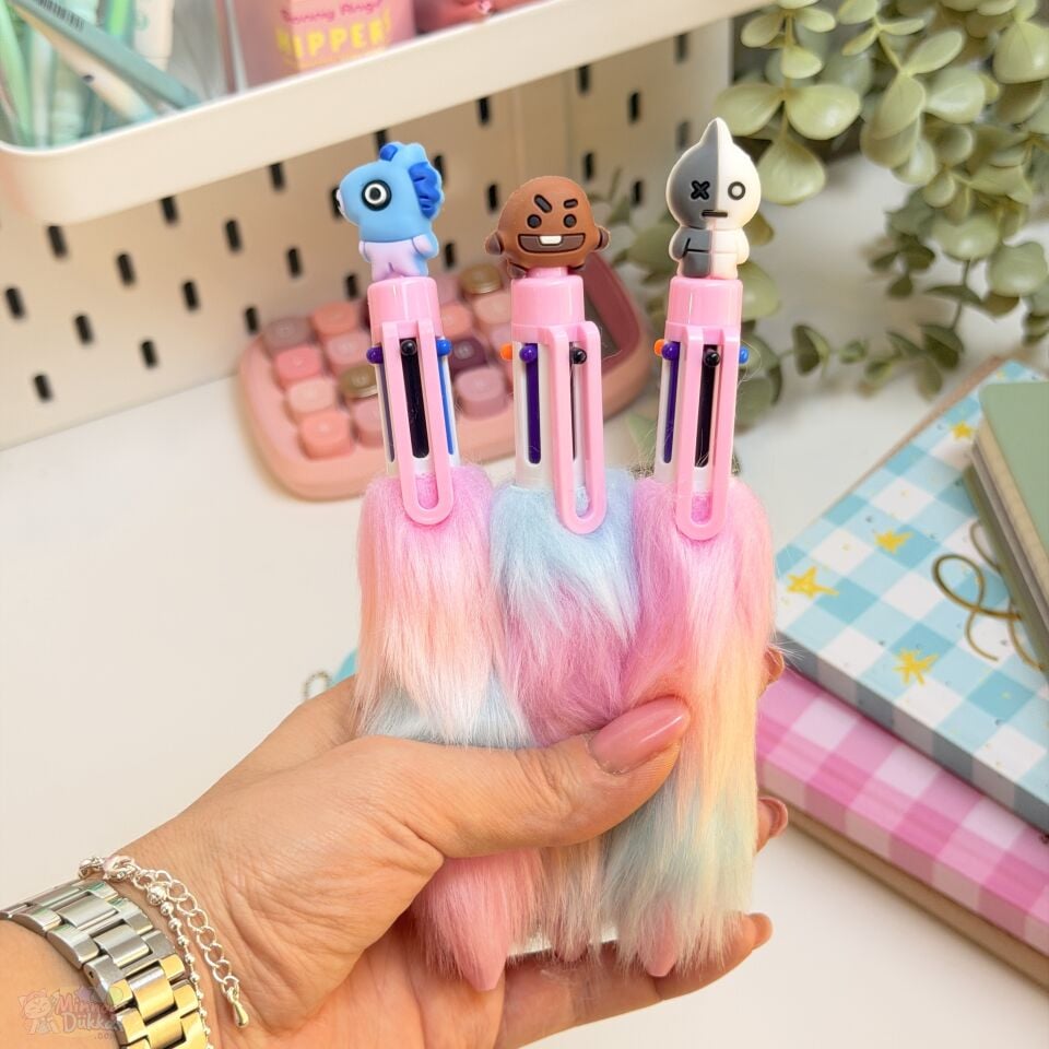 BT21 Tüylü Çoklu Tükenmez Kalem