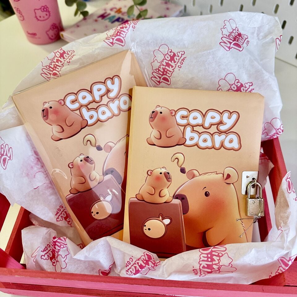 Capy Bara Kilitli Hatıra Defteri