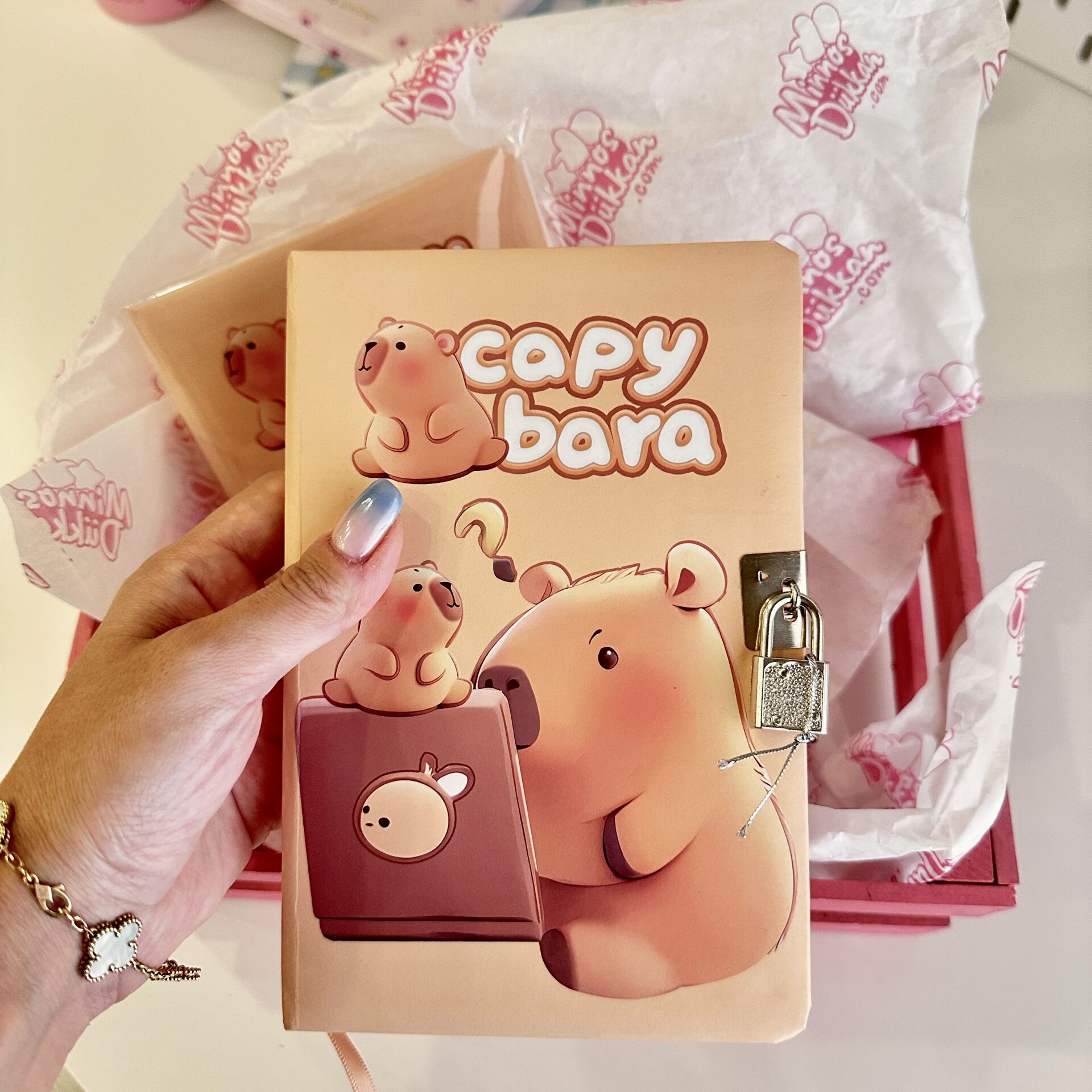 Capy Bara Kilitli Hatıra Defteri