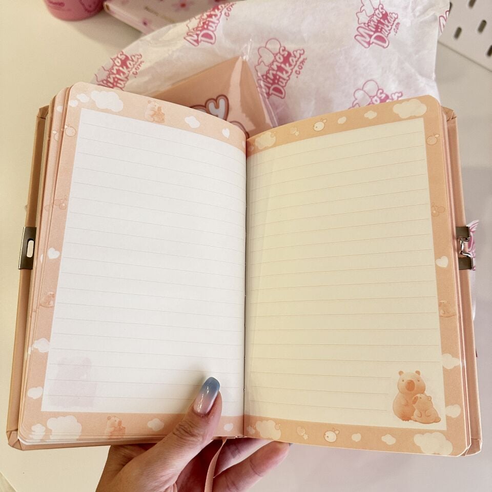 Capy Bara Kilitli Hatıra Defteri