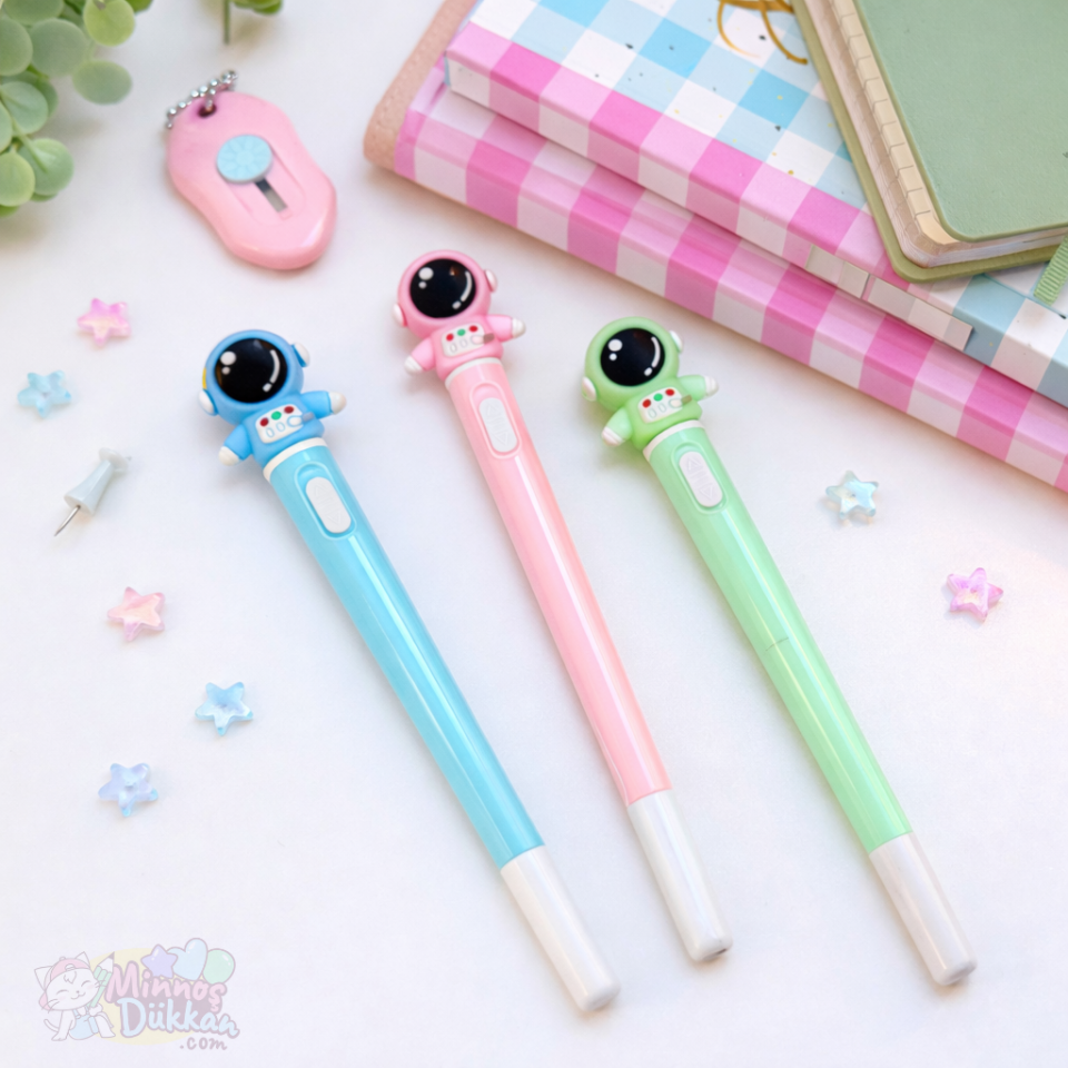 Astronot Işıklı Tükenmez Kalem