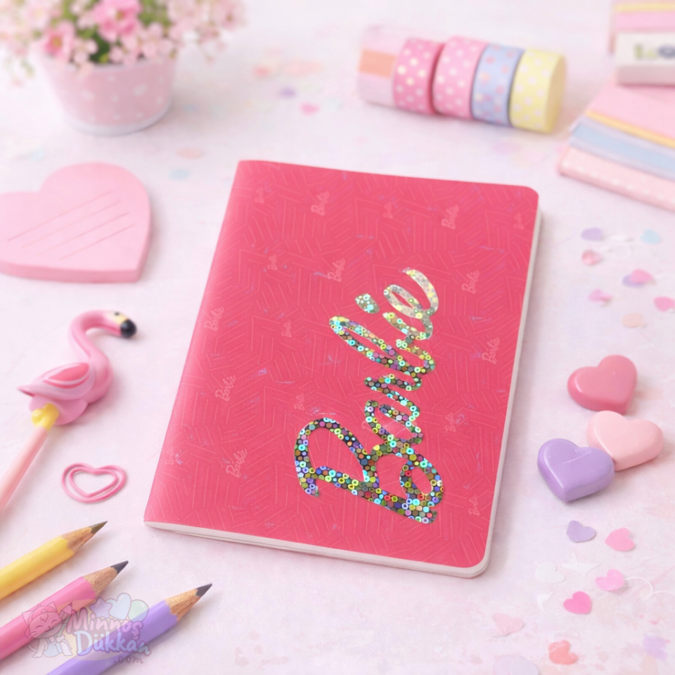 Barbie Karton Kapak A6 60 Yaprak Çizgili Not Defteri