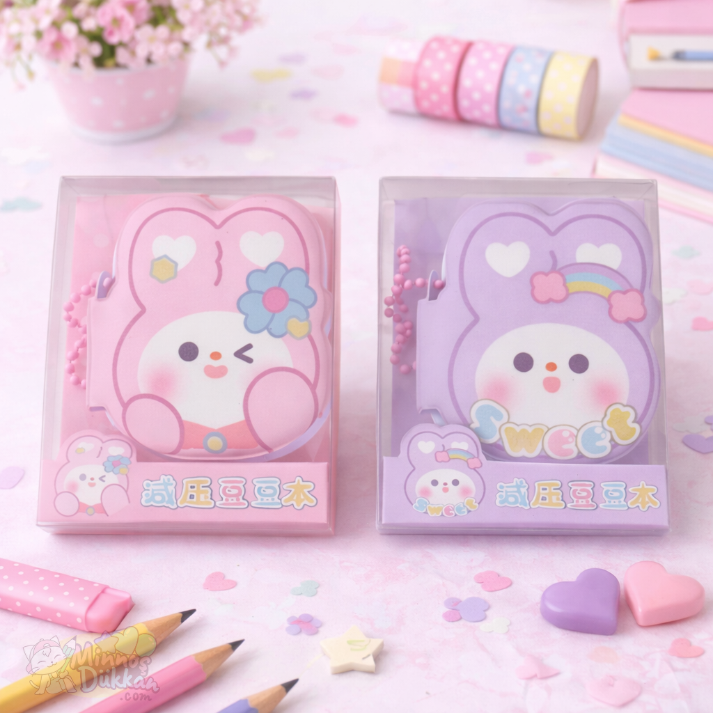 Tavşan Kız Mini Yumuş Not Defteri