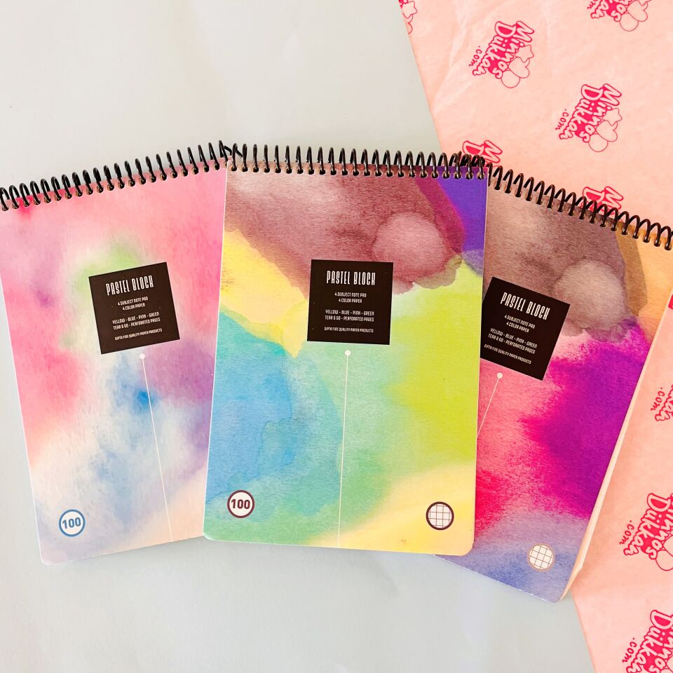 Gıpta Pastel Block 100 Yaprak Karelli Defter A5 Üstten Spiralli