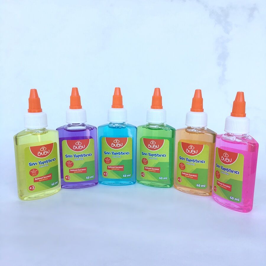 Bu-Bu Renkli Sıvı Yapıştırıcı 60ml