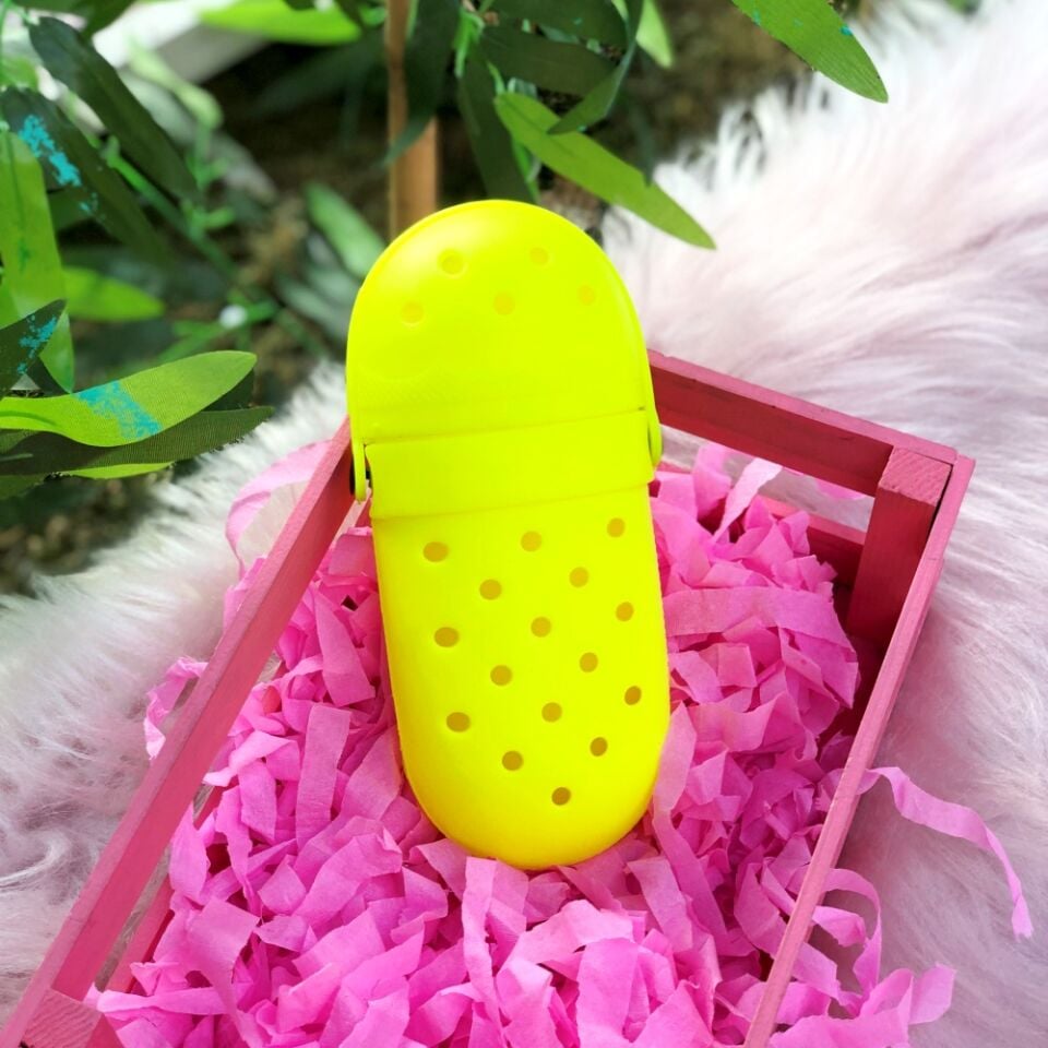 Süs Takılabilen Delikli Kalem Kutu-Sarı