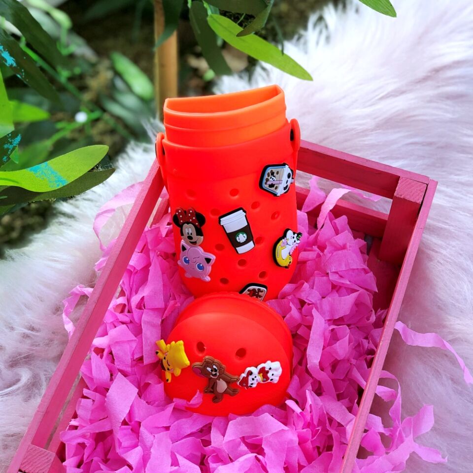 Süs Takılabilen Delikli Kalem Kutu-Turuncu