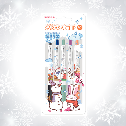 Zebra Sarasa Clip 5li 0.5 mm Roller Jel Kalem Seti - Love Winter