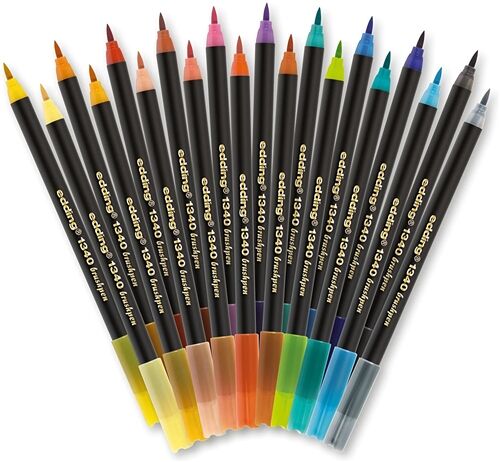 Edding Colour Happy Box 20 Renk Fırça Uçlu Keçeli Kalem Seti