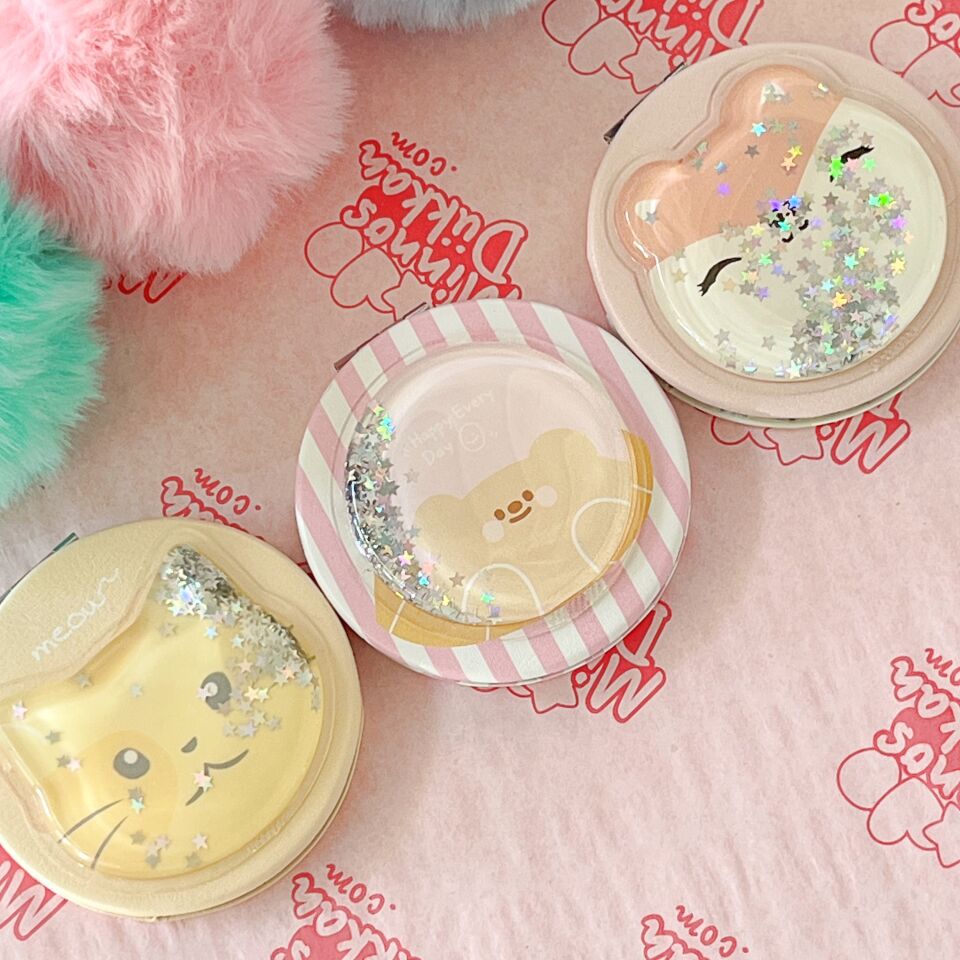 Gıpta Cute Pufi Simli Kabartmalı Kapak Ayna