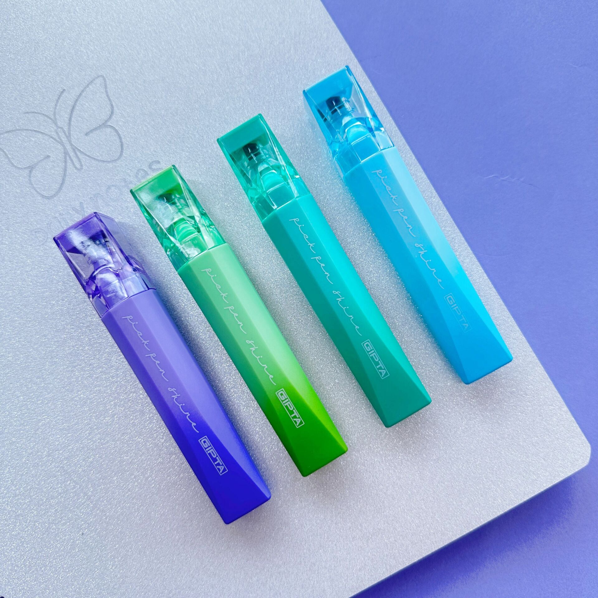 Gıpta Pickpen Shine Fosforlu Markör - 4 Renk Soğuk Renkler