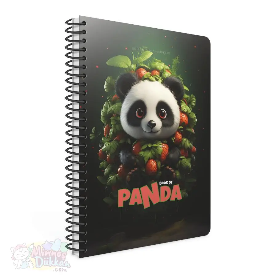 Book of Panda Spiralli  Defter A4 80 Yaprak Çizgili