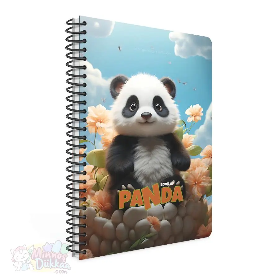 Book of Panda Spiralli  Defter A4 80 Yaprak Çizgili