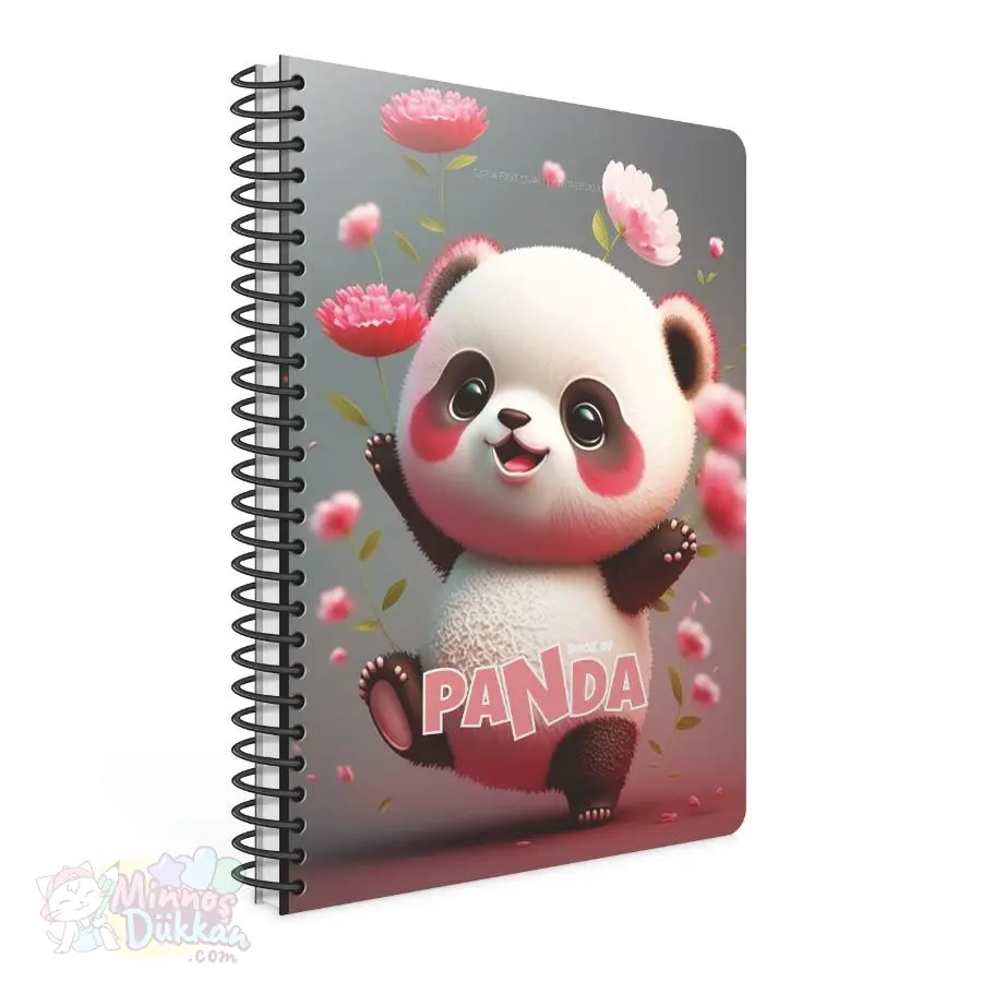Book of Panda Spiralli  Defter A4 80 Yaprak Çizgili