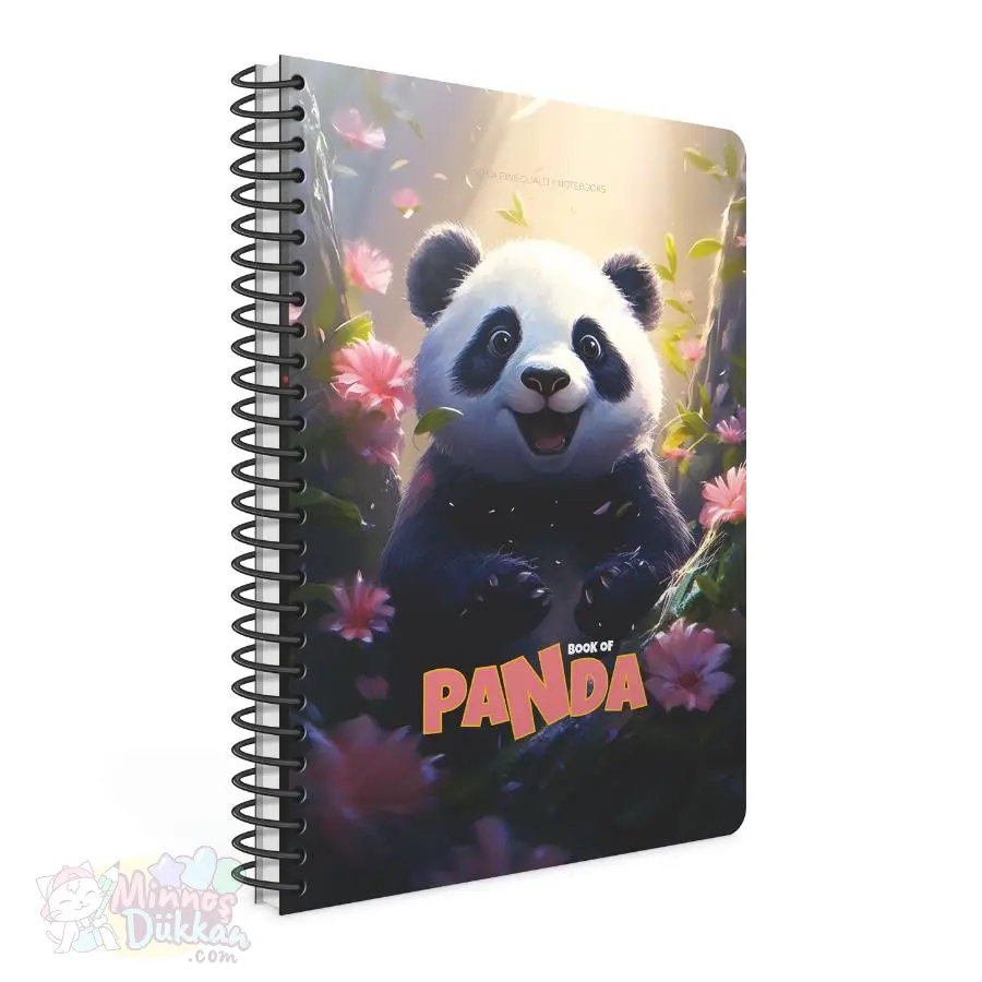 Book of Panda Spiralli  Defter A4 80 Yaprak Çizgili