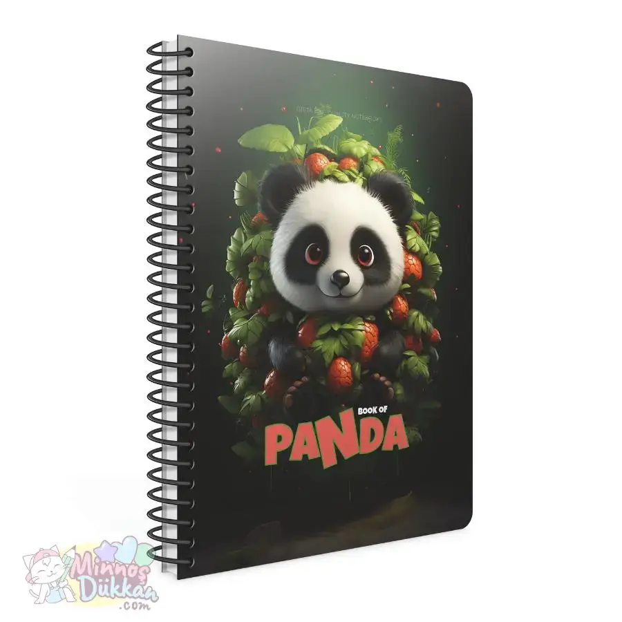 Book of Panda Spiralli  Defter A4 80 Yaprak Kareli