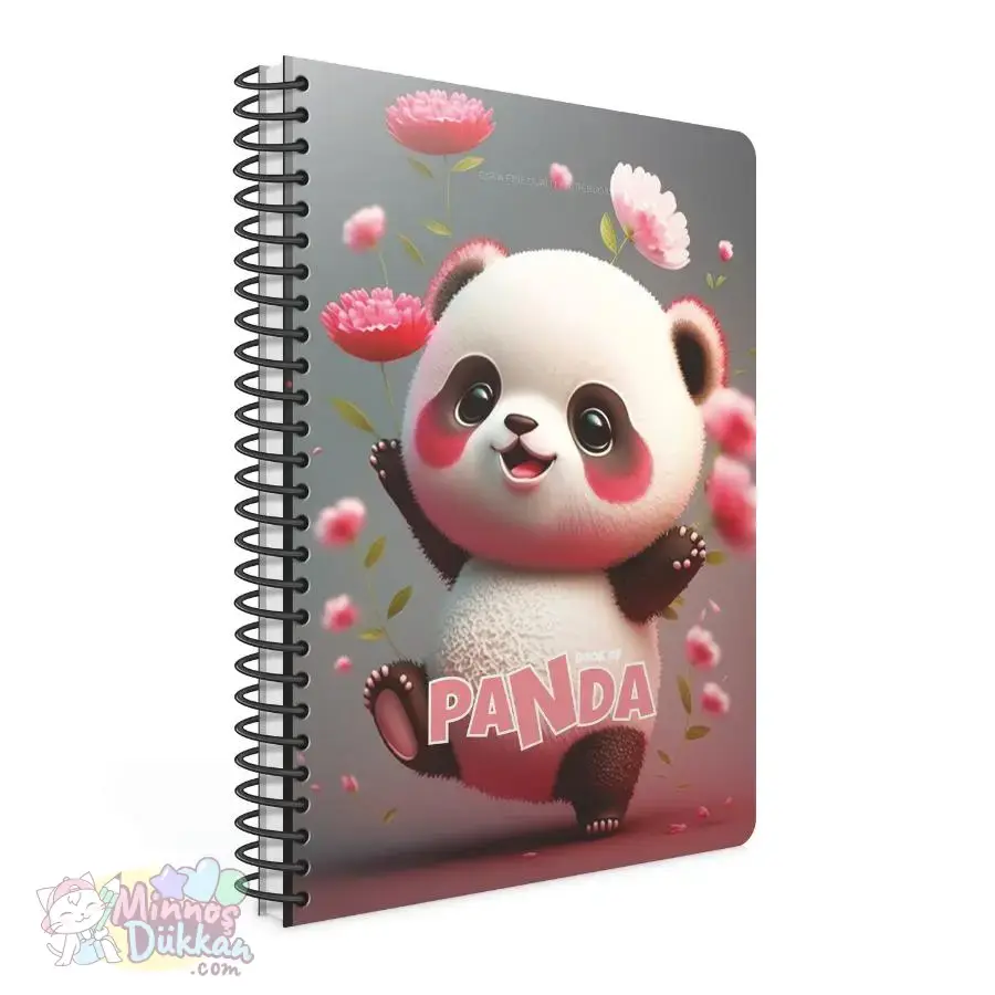 Book of Panda Spiralli  Defter A4 80 Yaprak Kareli
