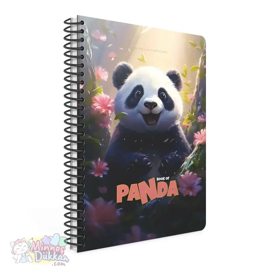 Book of Panda Spiralli  Defter A4 80 Yaprak Kareli