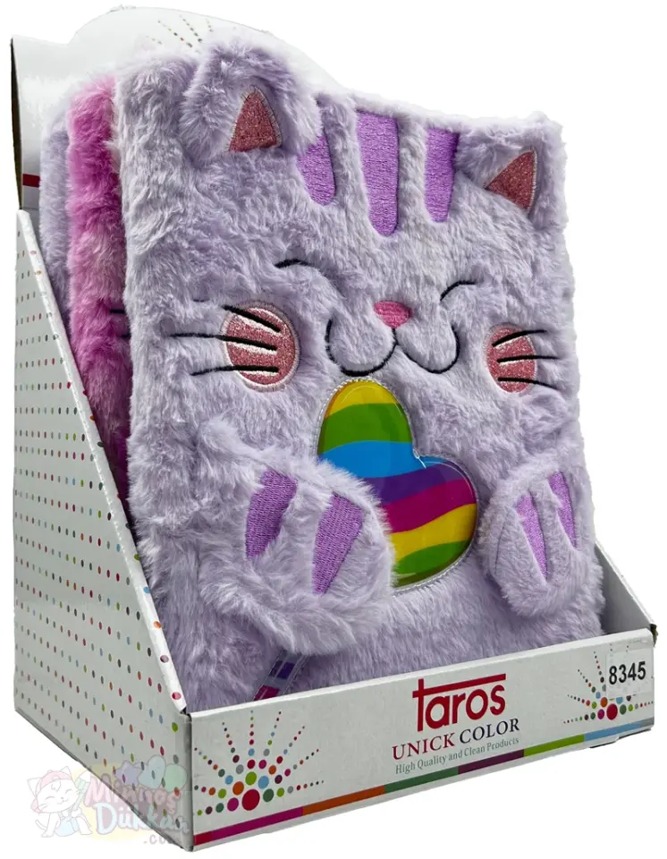 Lelipop Kedi A4 Peluş Hatıra Defteri