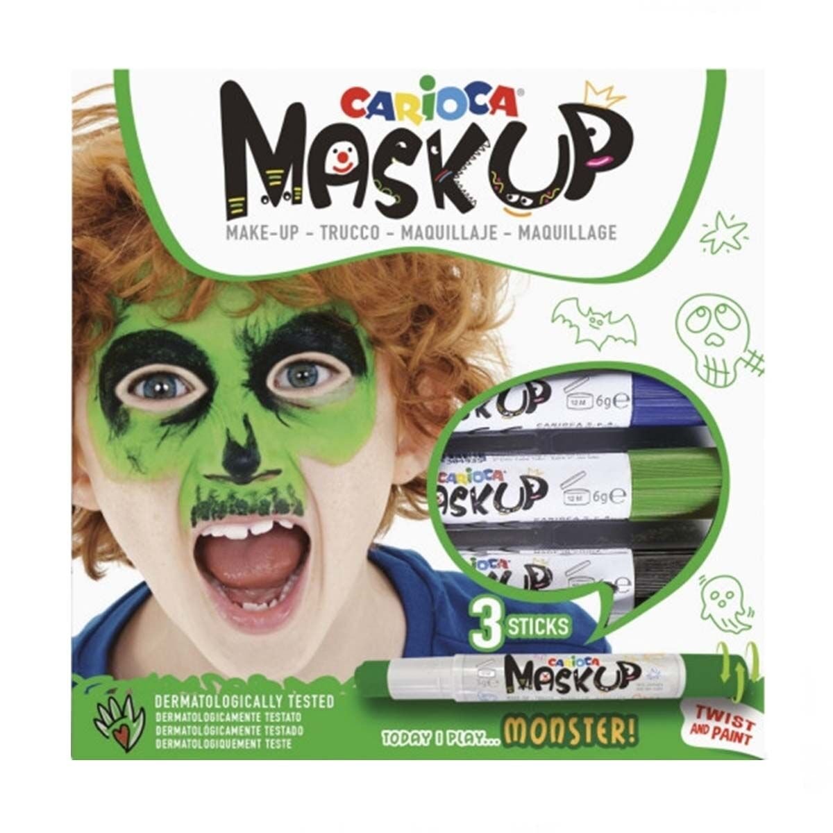 Carioca MaskUp Monster Yüz Boyası - 3 Renk