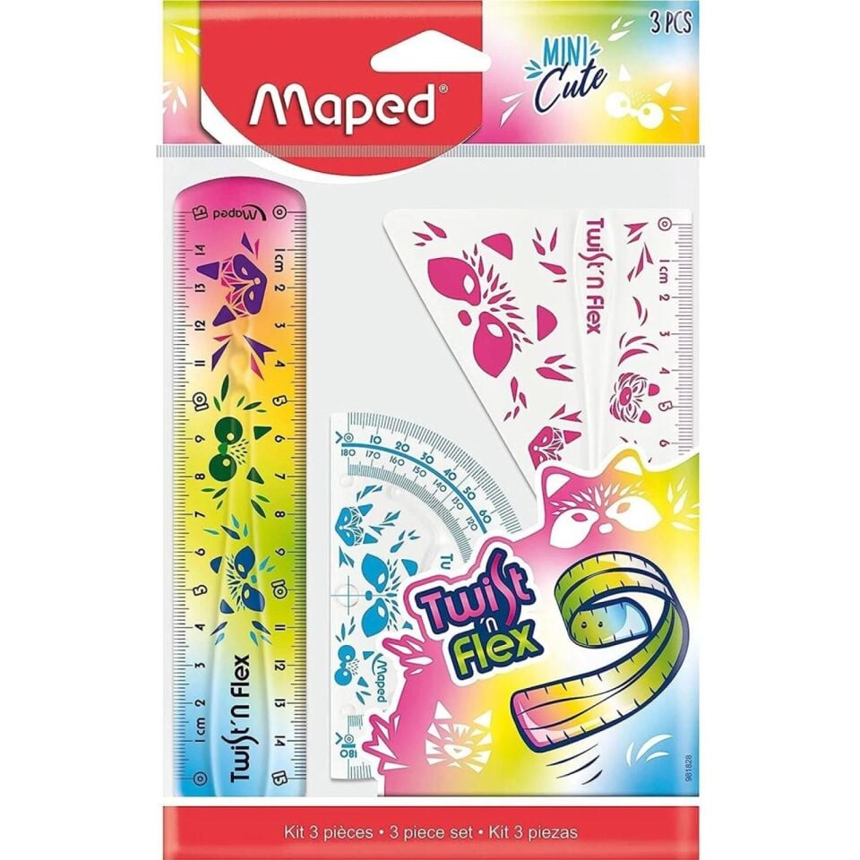 Maped 3lü Flex Mini Cute Cetvel Set