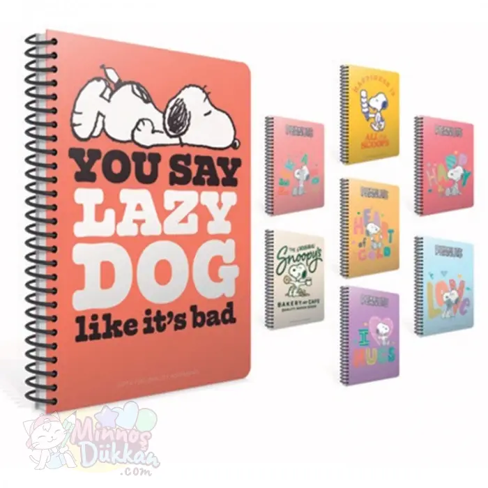 Gıpta Snoopy Spiralli 80 Yaprak Kareli Defter A4