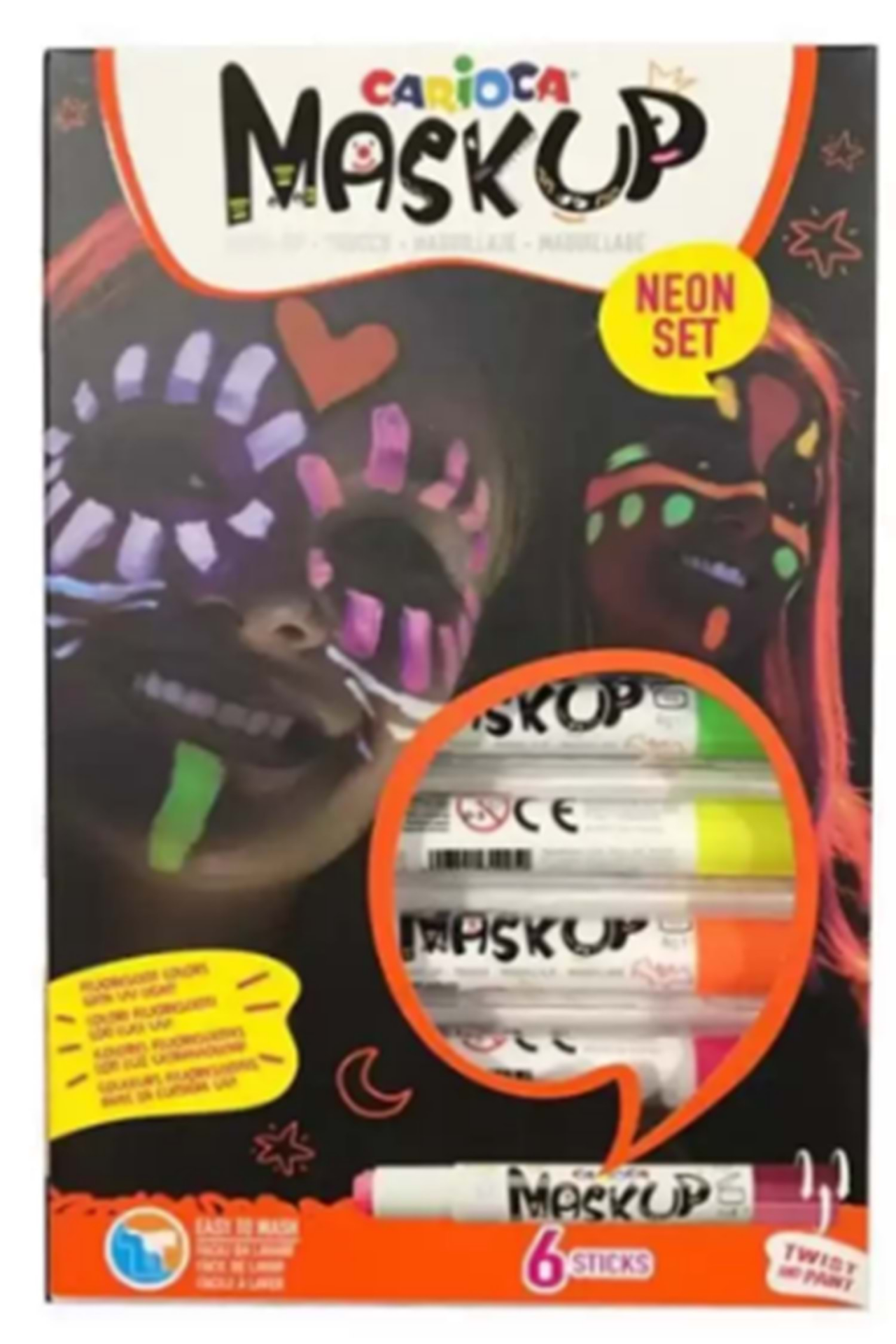 Carioca MaskUp Neon Yüz Boyası - 6 Renk