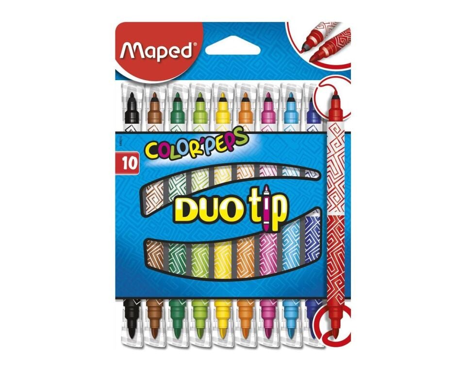 Maped Color Peps Duo Tip Çift Uçlu Keçeli Kalem 10lu