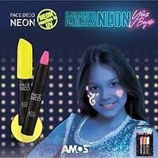 Amos Gece Parlayan Yüz Boyası - 3 Renk