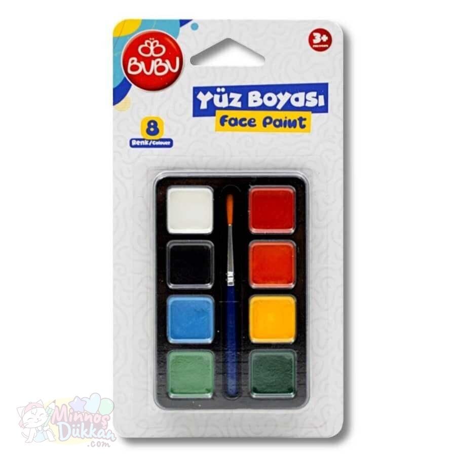 Bubu Yüz Boyası 8 Renk Tablet