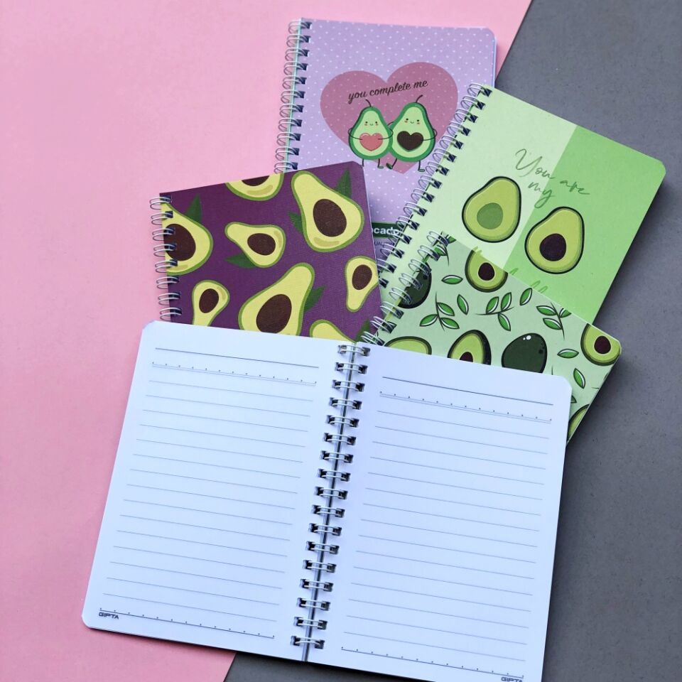 Gıpta Avocado Notes Spiralli 80 Yaprak Çizgili Defter - A6