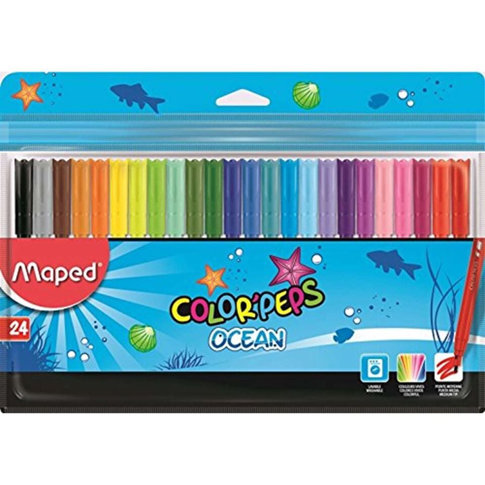 Color Peps Ocean 24lü Keçeli Kalem - Maped