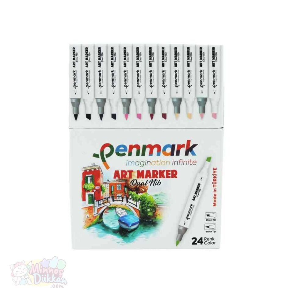 Penmark Art Marker Çift Taraflı Marker Set 24 Renk