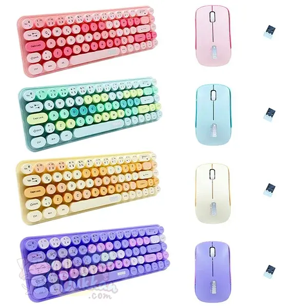 Muggle Kablosuz Klavye Mouse Set - Mor