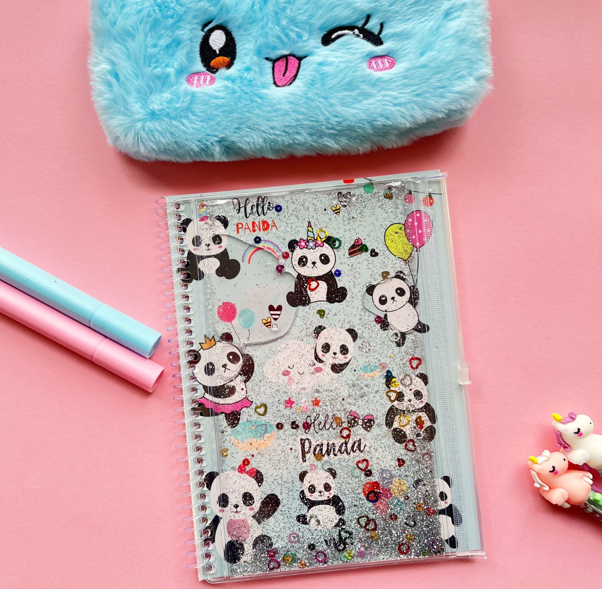 Panda Sulu Simli Telli A5 Defter