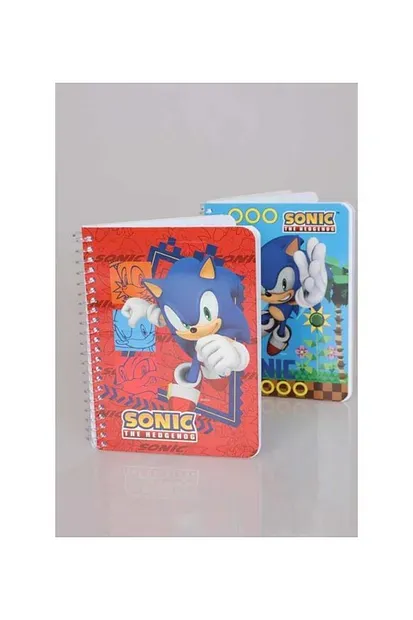 Sonic 80 Yaprak Çizgili Spiralli Bloknot A6